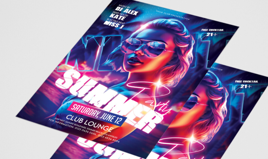 A free high resolution nightclub flyer mock-up template for download